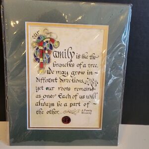 Irish Family Blessing Print By Celtic Artist Kevin Dillon.  New!  8x10